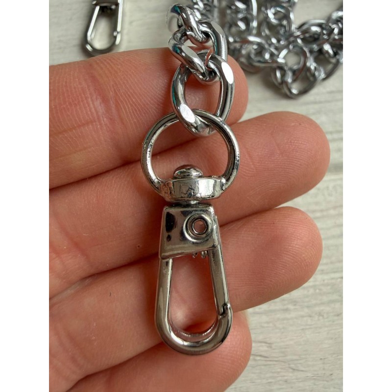 Комплект Ланцюжок з карабіном № 30, срібло 120 см