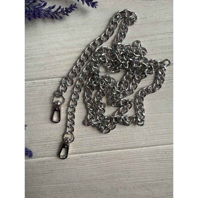 Комплект Ланцюжок з карабіном № 30, срібло 120 см