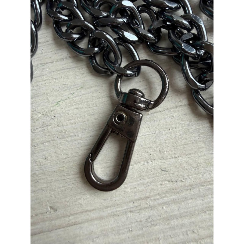 Комплект Ланцюжок з карабіном № 30, темний нікель 120 см