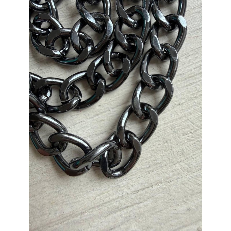 Комплект Ланцюжок з карабіном № 30, темний нікель 120 см