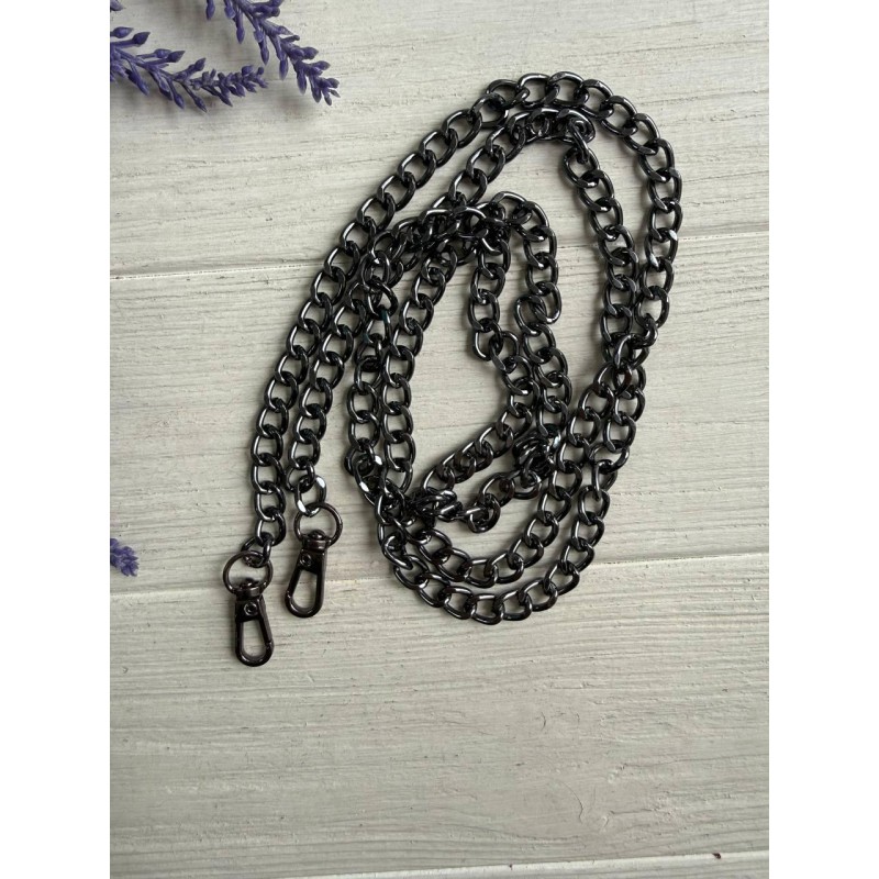 Комплект Ланцюжок з карабіном № 30, темний нікель 120 см