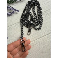 Комплект Цепочка  с карабином  № 30, темный никель 120 см