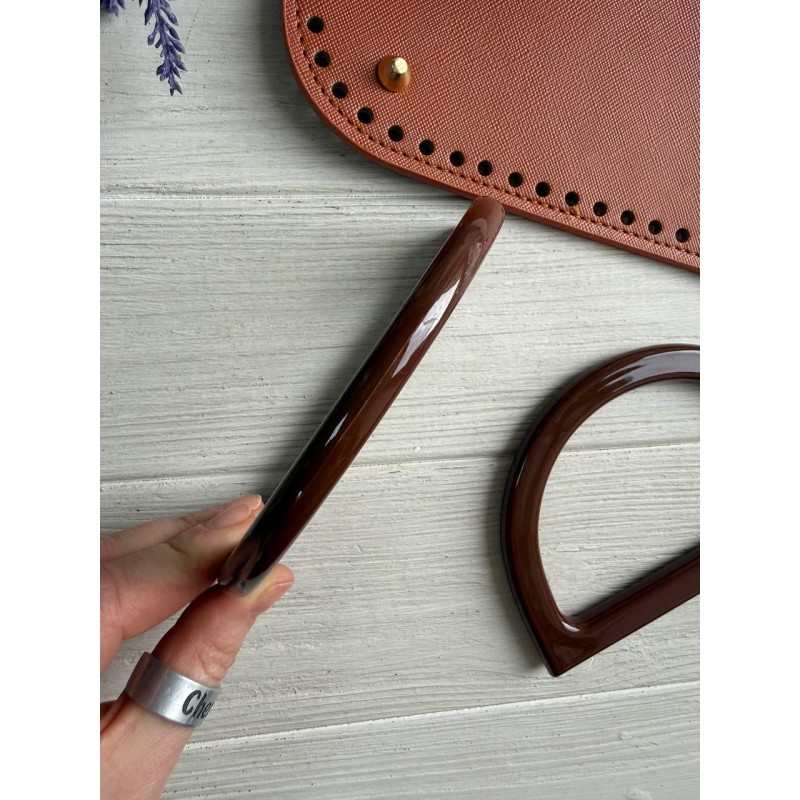 Ручки для сумки та денце,  коричневі