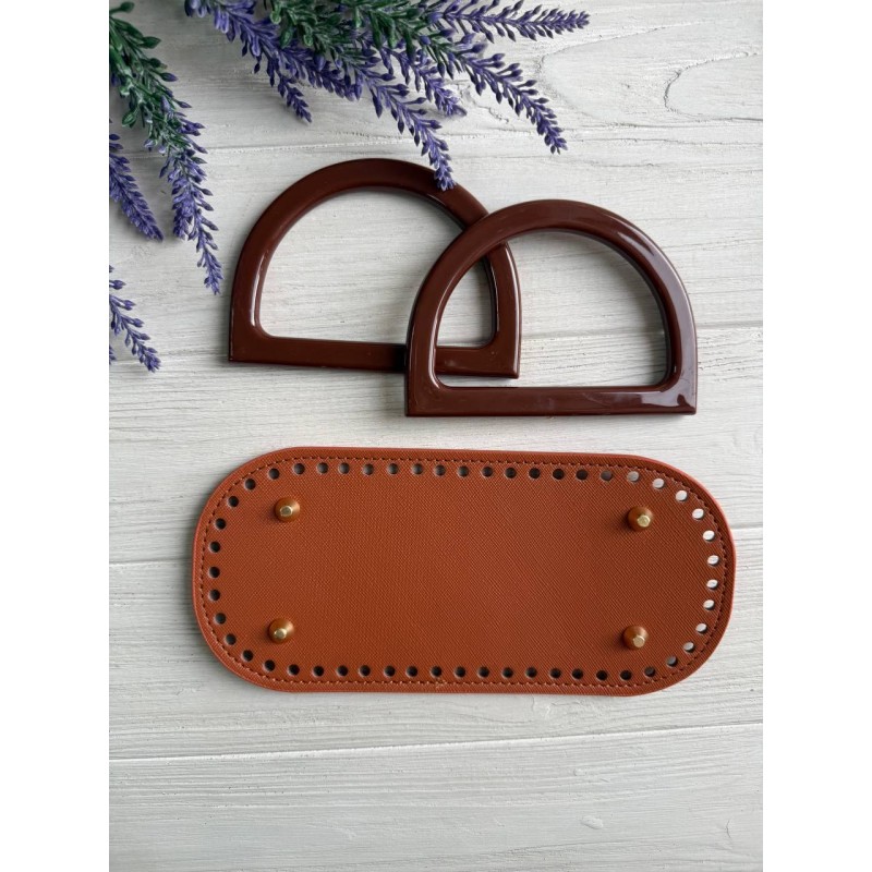 Ручки для сумки та денце,  коричневі