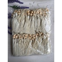 Кисточки хлопковые 18 см , белые  50 шт