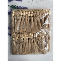 Китиці бавовняні 18 см, натуральний колір 50 шт