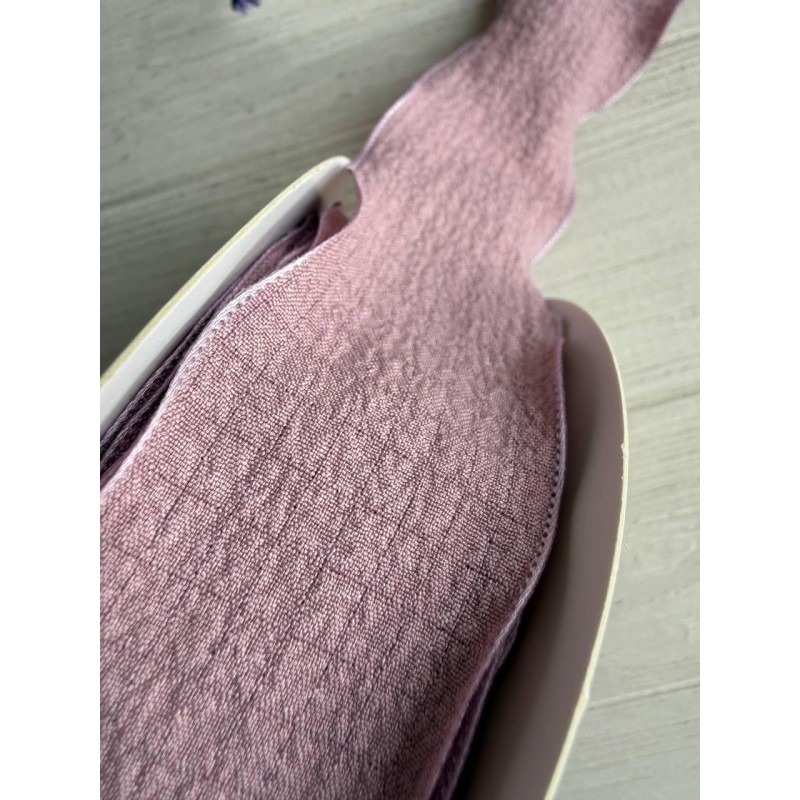 Стрічка  4 см " Хвиля " темно пудровий 9 метрів