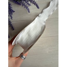 Стрічка  4 см " Хвиля " біла 9 метрів