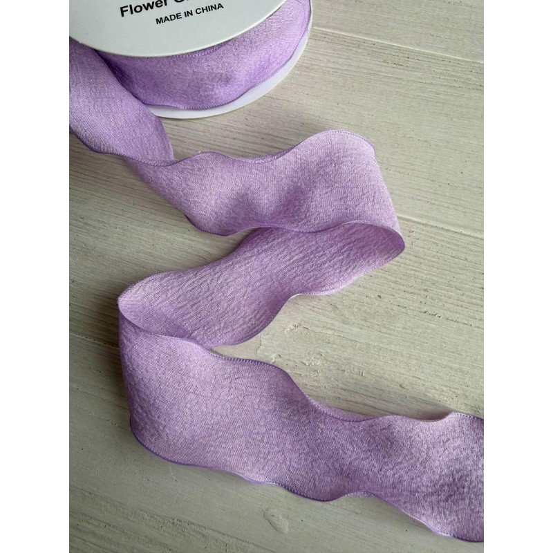 Стрічка  4 см " Хвиля " фіолетова 9 метрів