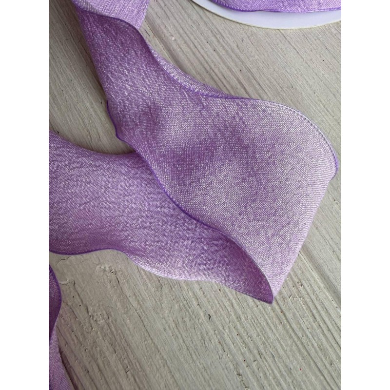 Стрічка  4 см " Хвиля " фіолетова 9 метрів