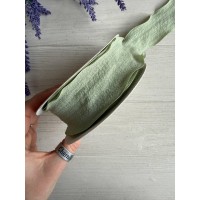 Стрічка  4 см " Хвиля " запорошений зелений 9 метрів