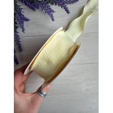 Стрічка  4 см " Хвиля " світло жовта   9 метрів