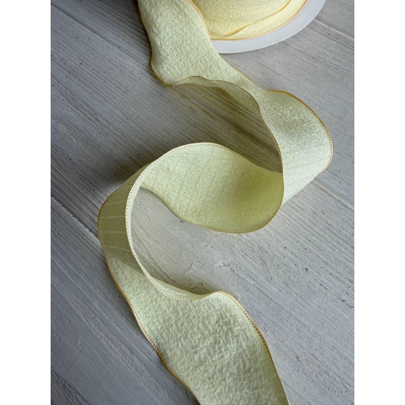 Стрічка  4 см " Хвиля " світло жовта   9 метрів