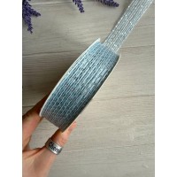 Лента  3,0 см " Пайетка " голуба 15 ярдов