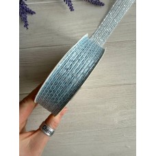 Стрічка  3,0 см " Паєтка " голубая 15 ярдів