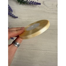 Лента атласная 0,6 см бежевая #02 32,5 метра