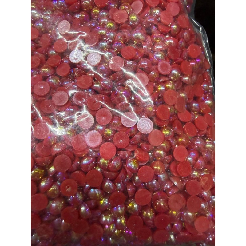 Напівперлини 6 мм  темно червоні АВ  250 грамів