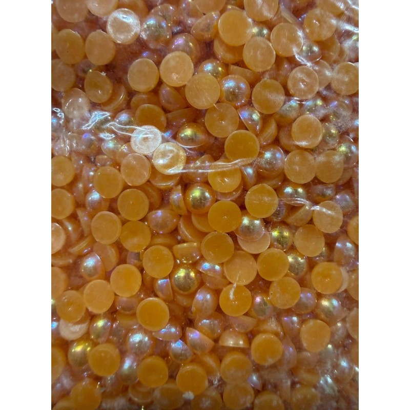 Напівперлини 8 мм , світло помаранчеві АВ   250 грамів