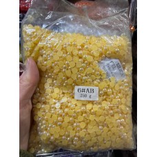 Напівперлини 6 мм темно жовті АВ  250 грамів