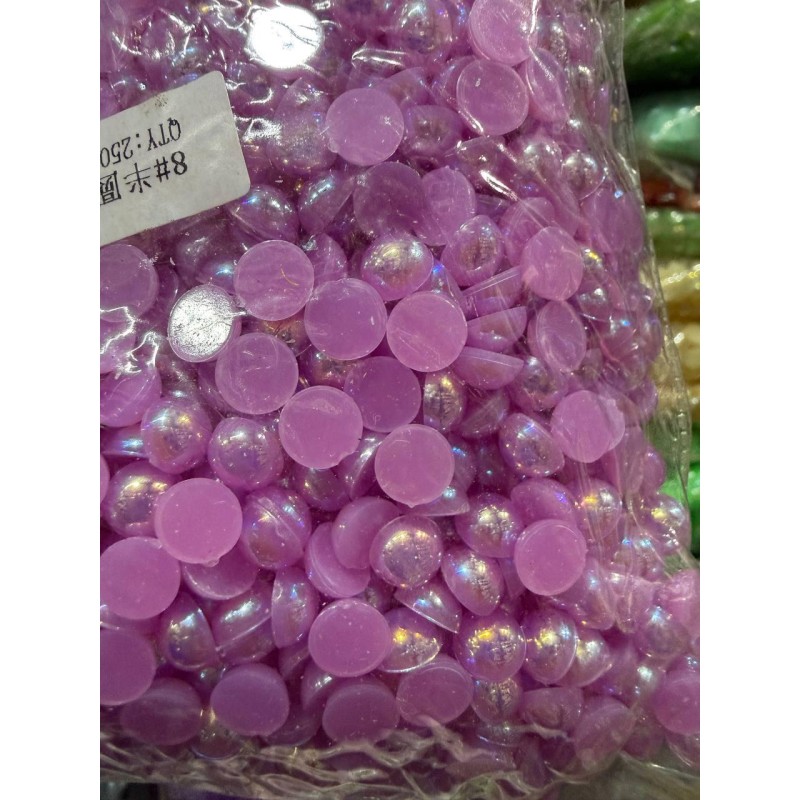 Напівперлини 8 мм , темно бузкові АВ   250 грамів