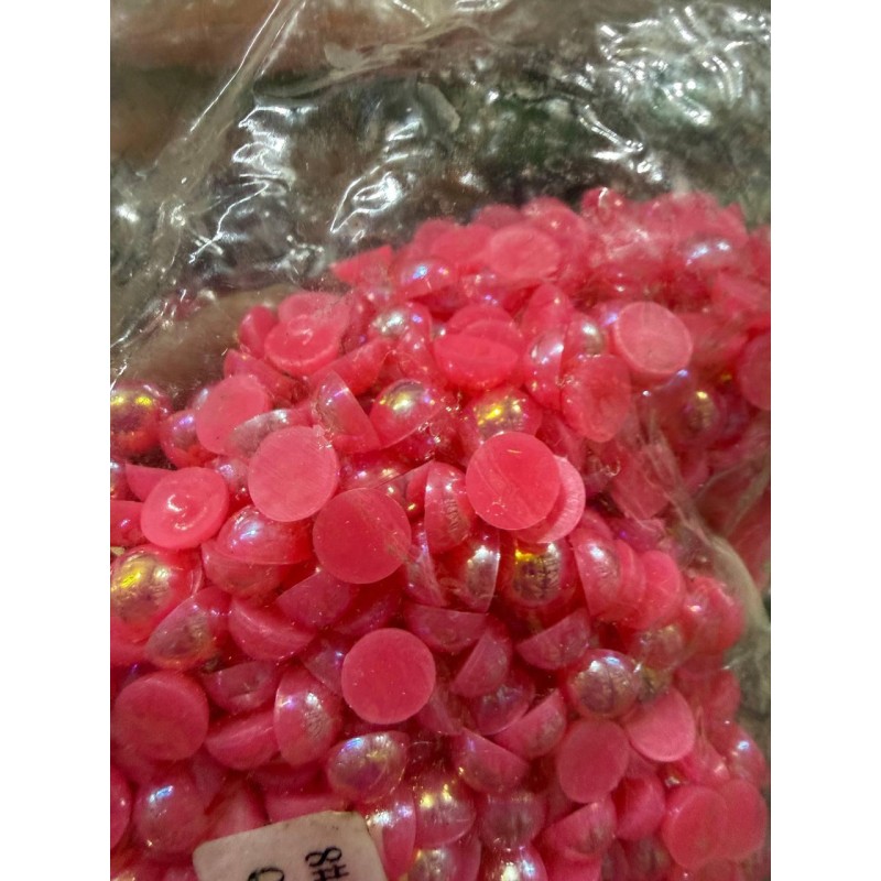 Напівперлини 8 мм ,яскраво рожеві АВ   250 грамів