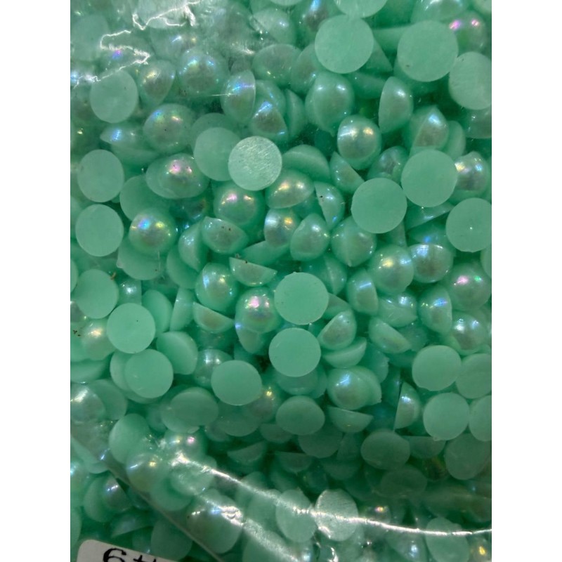 Напівперлини 6 мм м'ятні АВ   250 грамів