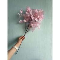 Ветка Гортензия искусственная длинная, розовая 1 шт