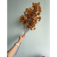 Ветка Гортензия искусственная длинная, светло коричневая 1 шт