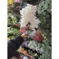 Ветка Гортензия искусственная длинная, белая 1 шт