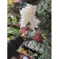 Гілка Гортензія штучна довга , біла 1 шт