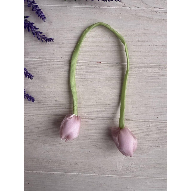 Тюльпан бант шифоновий пастельний мікс  20 шт