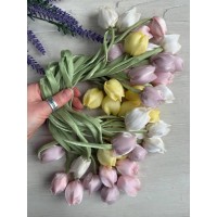 Тюльпан бант шифновый пастельный микс  20 шт