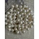 100 грам бусины круглые  "Жемчуг " молочный 12 мм