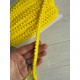 Тесьма " Мелкие помпоны " желтая 22,5 метра