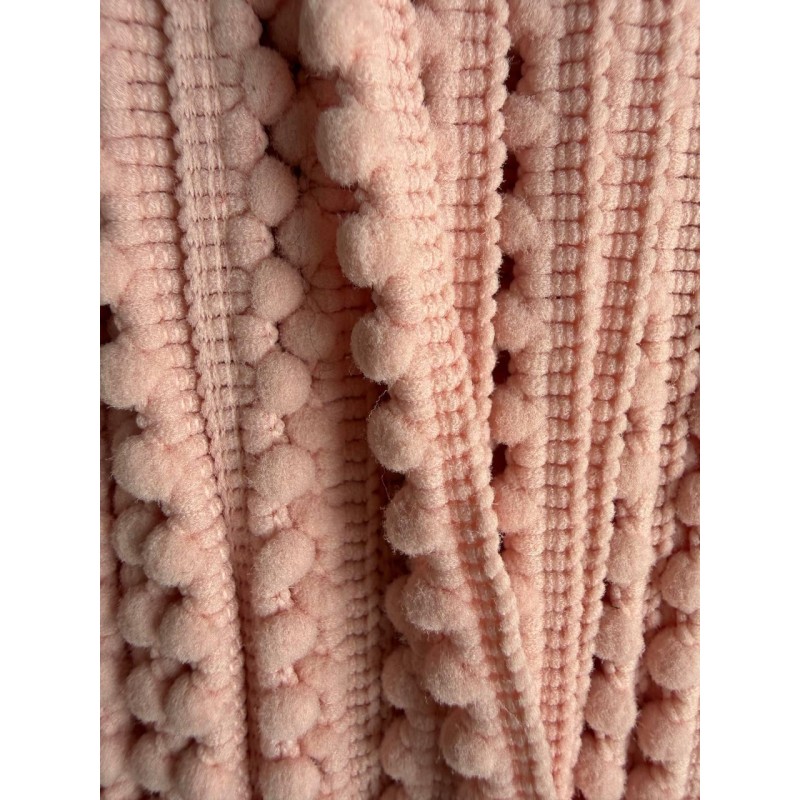 Тесьма  " Мелкие помпоны " пудра 22,5 метра