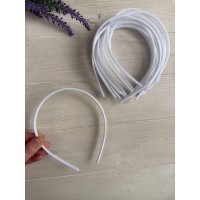 Ободок " 0,8 см "  белые 12 шт