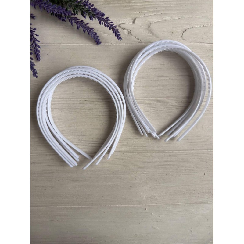 Ободок " 0,8 см "  белые 12 шт