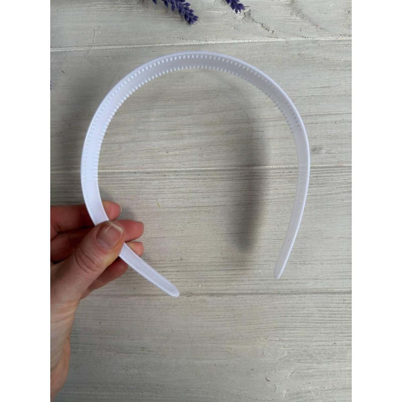 Ободок " 2,5 см " белые 12 шт