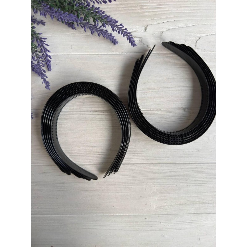 Ободок " 2,5 см "  черные 12 шт