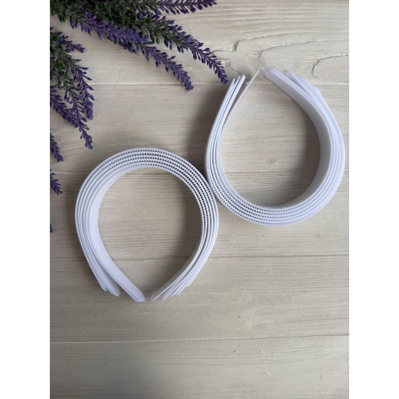 Ободок " 2,5 см " белые 12 шт