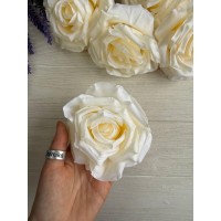 Роза головка " 30687 " бежевая 12 шт