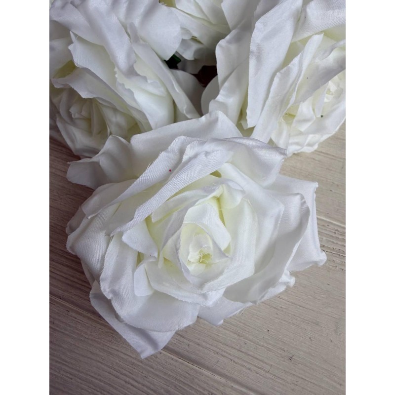 Роза головка " 30687 " молочная 12 шт