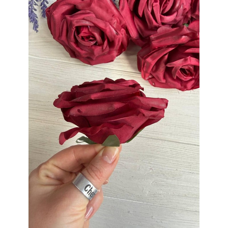 Роза головка " 30687 " бордо 12 шт