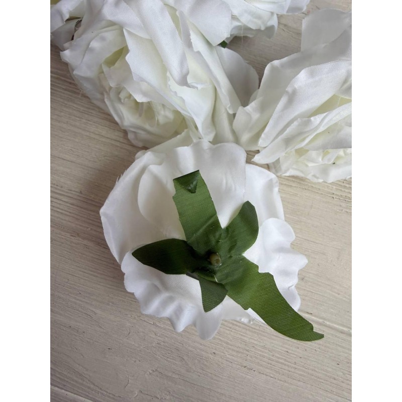 Роза головка " 30687 " молочная 12 шт