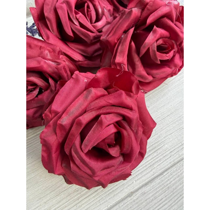 Роза головка " 30687 " бордо 12 шт