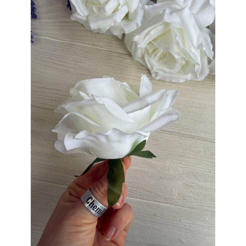 Роза головка " 30687 " молочная 12 шт