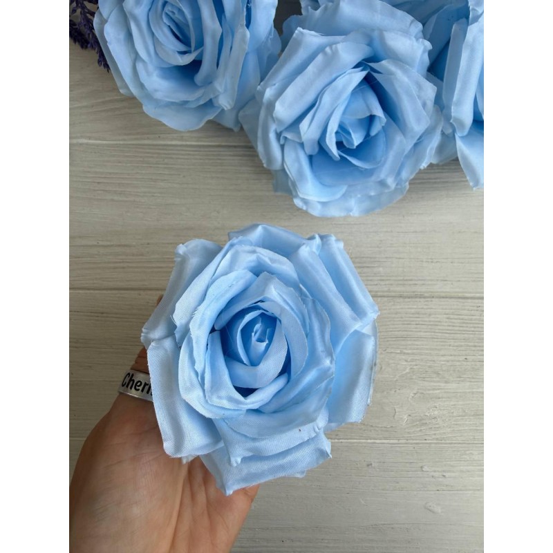 Роза головка " 30687 " голубая 12 шт