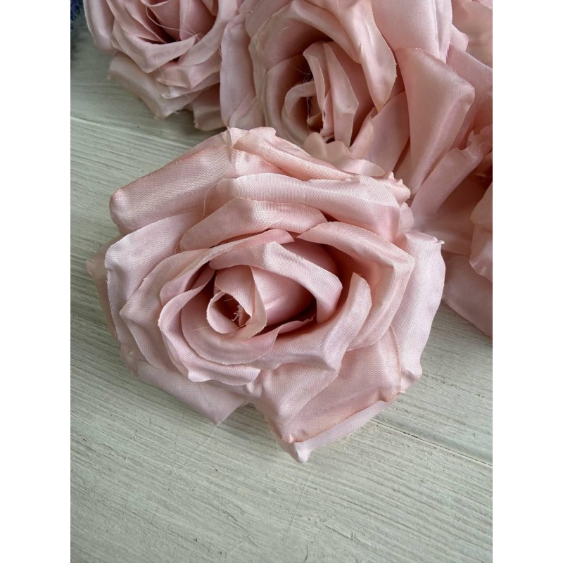 Роза головка " 30687 " пудра 12 шт