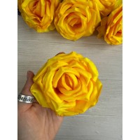 Роза головка " 30687 " темно желтая 12 шт