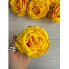 Роза головка " 30687 " темно желтая 12 шт